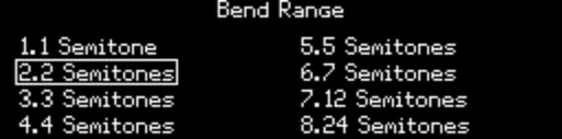 bend range