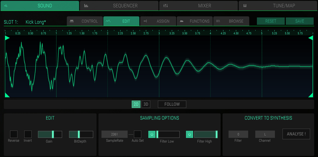cmi v sampling edit mode