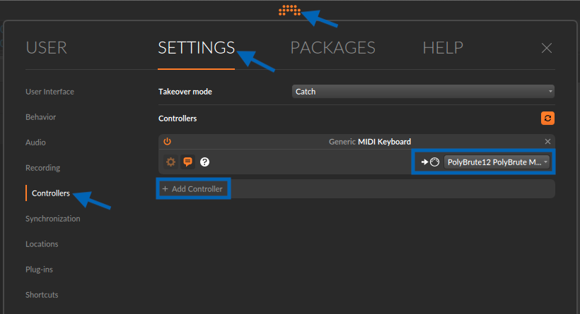 Bitwig - Midi port.png