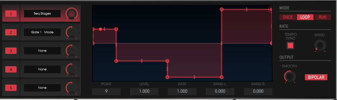 modulate switches left hand